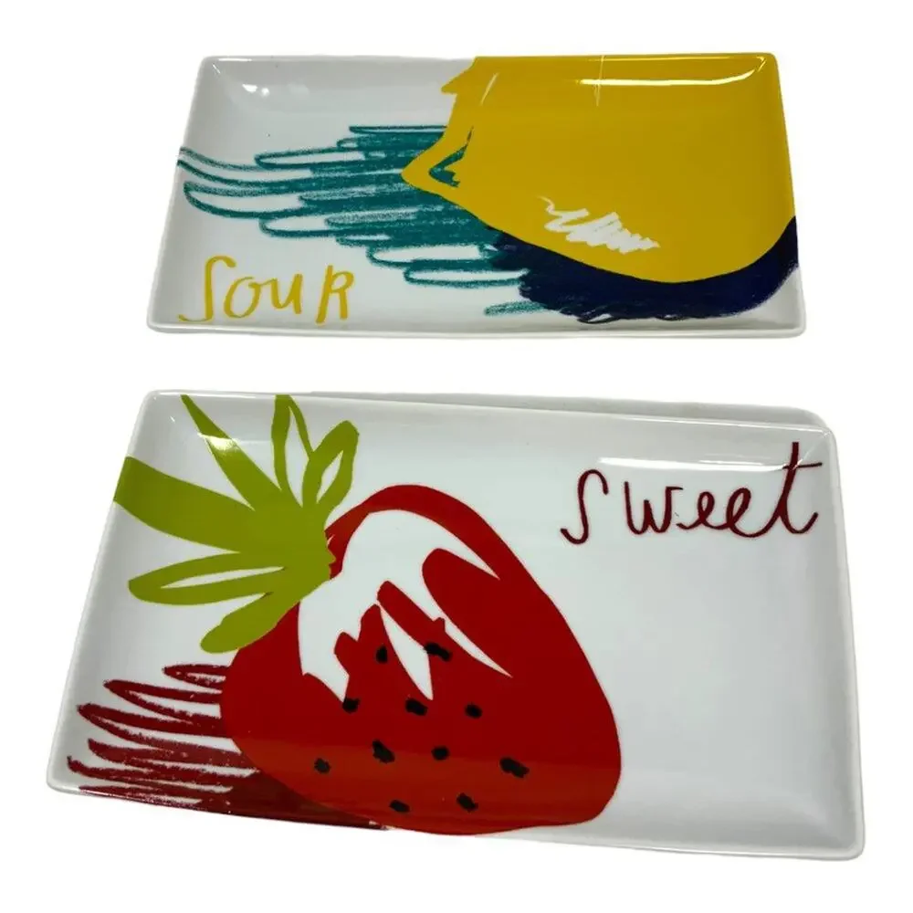 Crate & Barrel Sweet & Sour Appetizer Plates